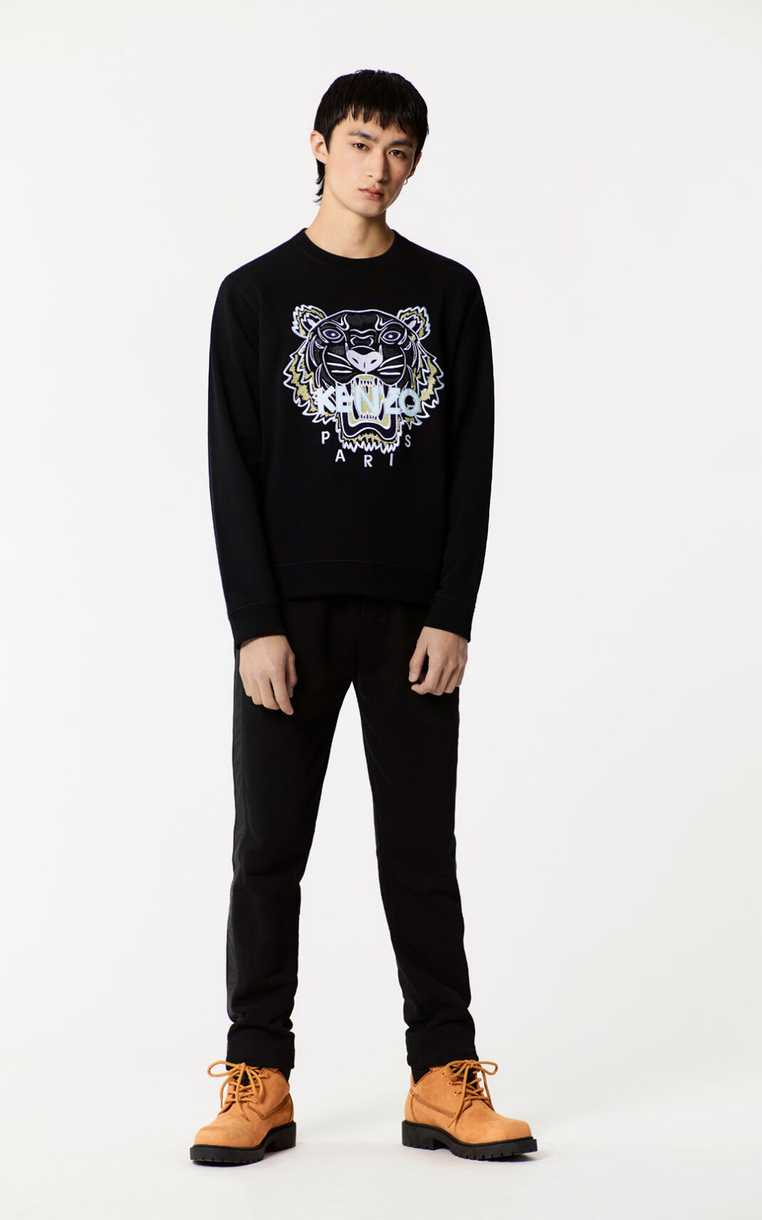 Sudadera Kenzo Tiger Hombre Negras QKD095126